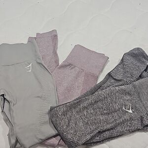 3 gymshark leggings